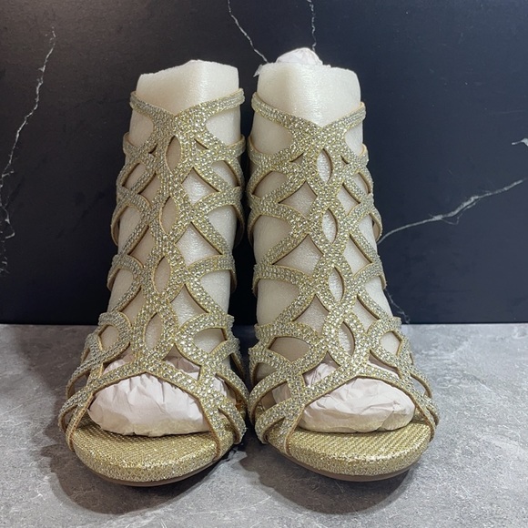 Derek Heart Cinderella Pumps Gold/Silver Size 7.5m - Picture 2 of 10